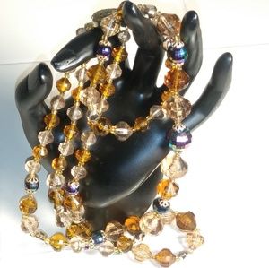 Vintage Double Strand Beaded Necklace